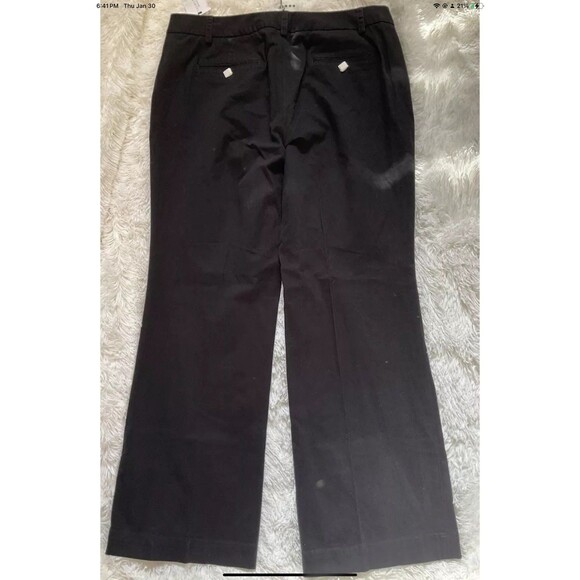 Talbots Woman 16 W Black Pants Wide Leg Opening NEW WITH TAGS MSRP $79 - Picture 2 of 6